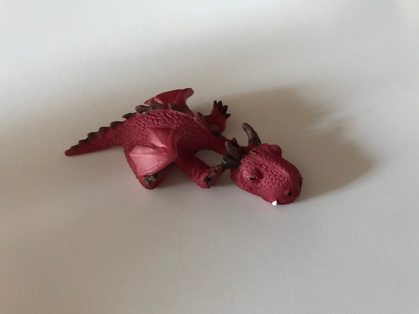 Adorable sleeping red dragon enchanted dragon, enchanted garden supply, fairy garden supplies, miniature dragon
