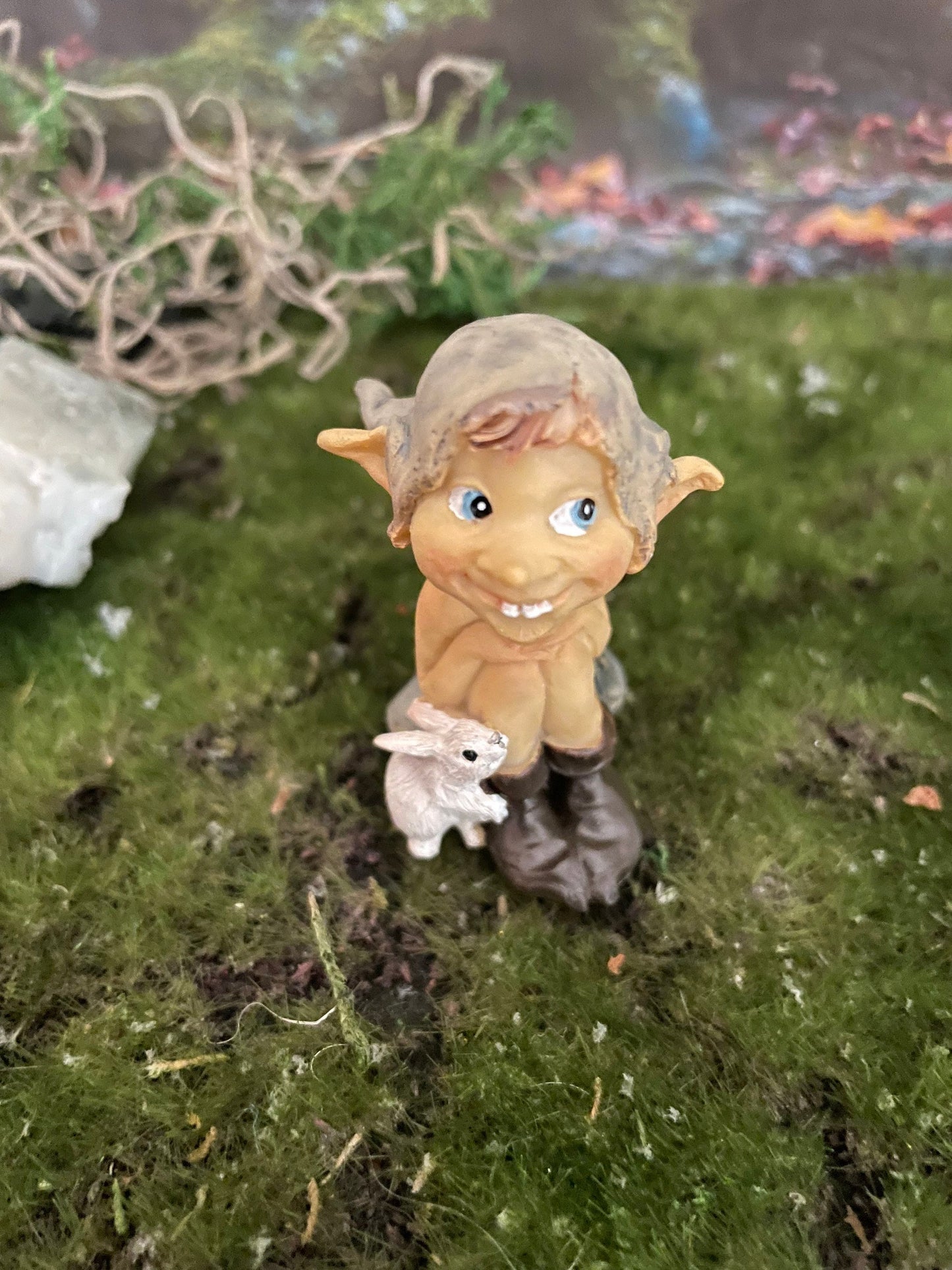 Sweet Pixie with white bunny