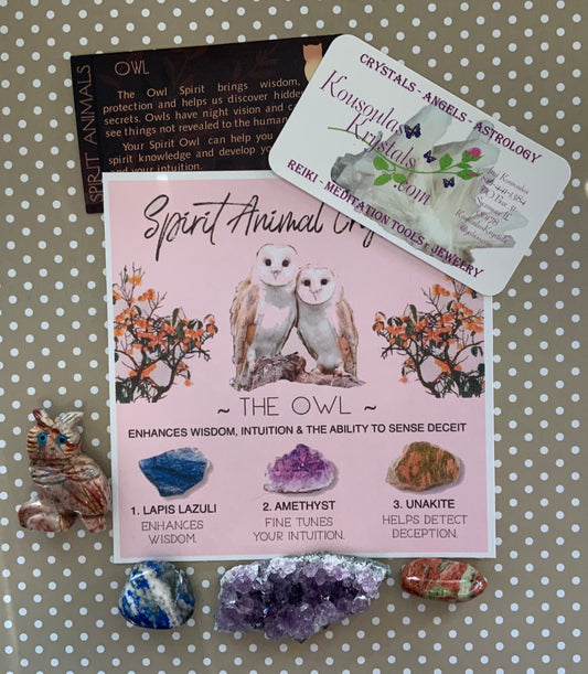 Spirit animal crystal gift set - The Owl