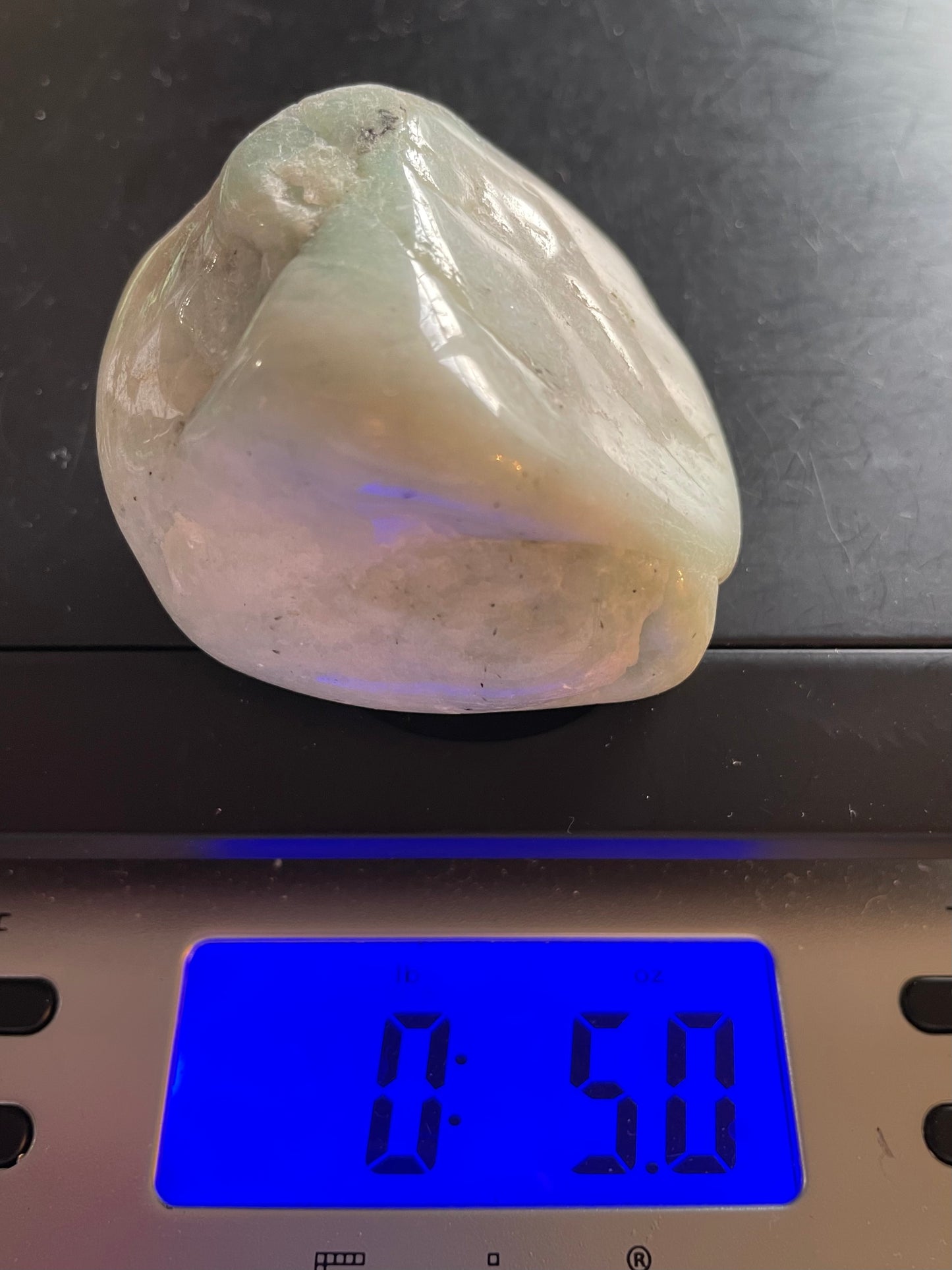 Jumbo Amazonite weighs 5 ounces