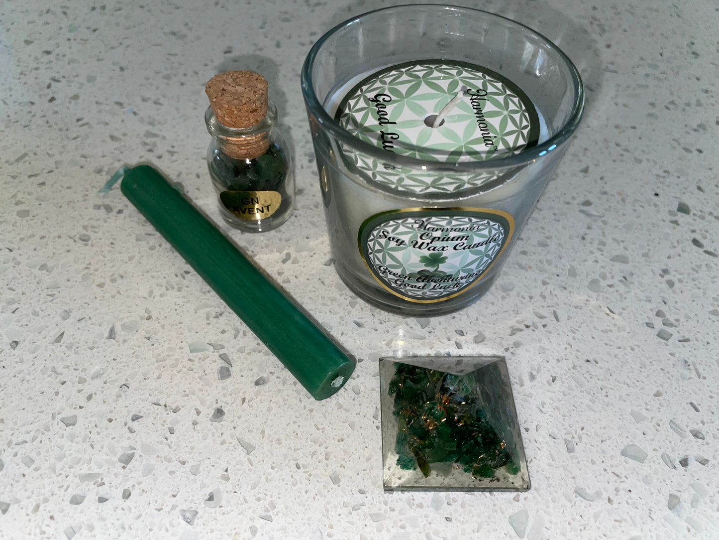 Beautiful Green Aventurine Gift Set for St. Patrick’s Day birthday giving GOOD LUCK money prosperity good health