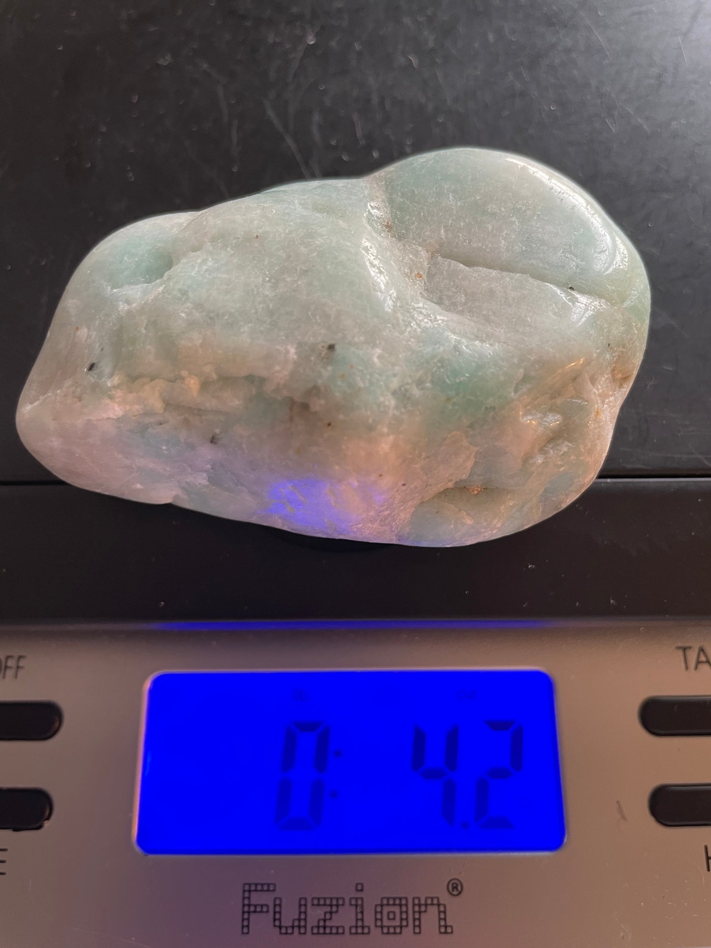 Jumbo Amazonite weighs 4.2 ounces