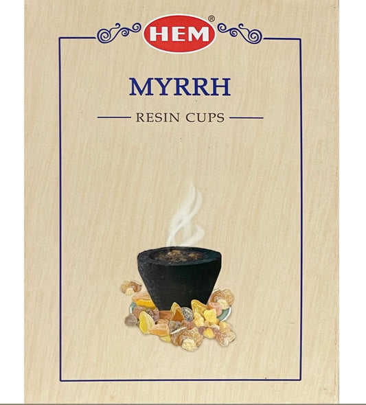 Hem Resin Cups - Myrrh (Pack of 10)