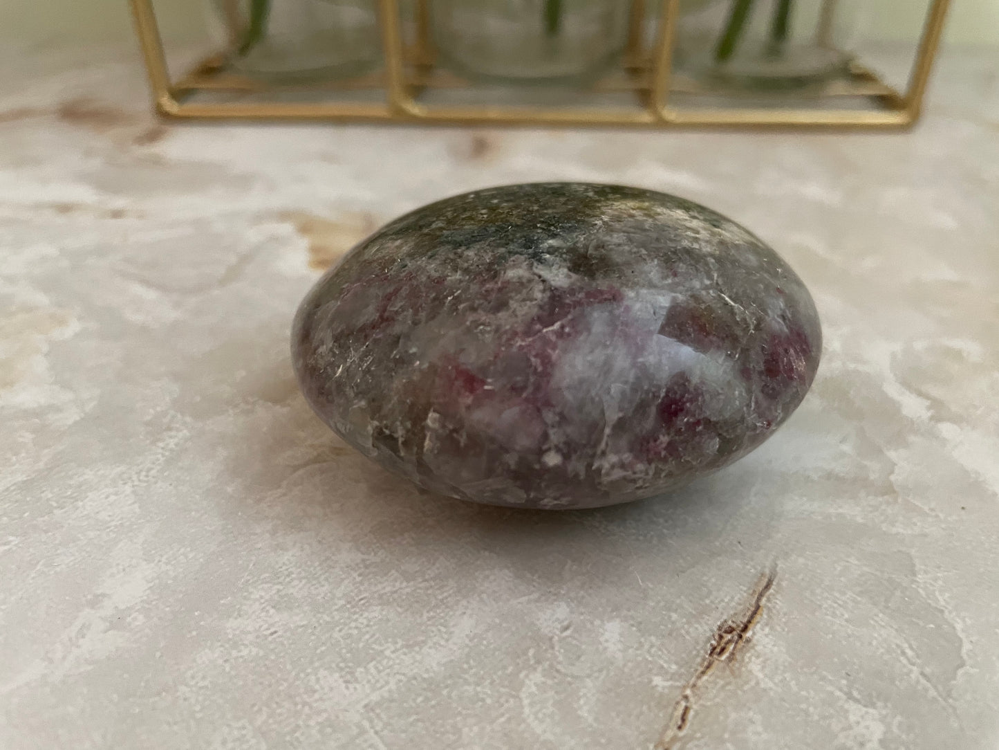 Beautiful Ruby in Feldspar Palm Stone