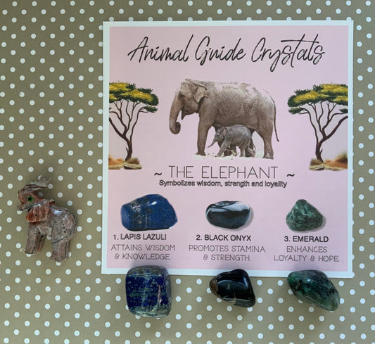 Spirit animal crystal gift set - The Elephant