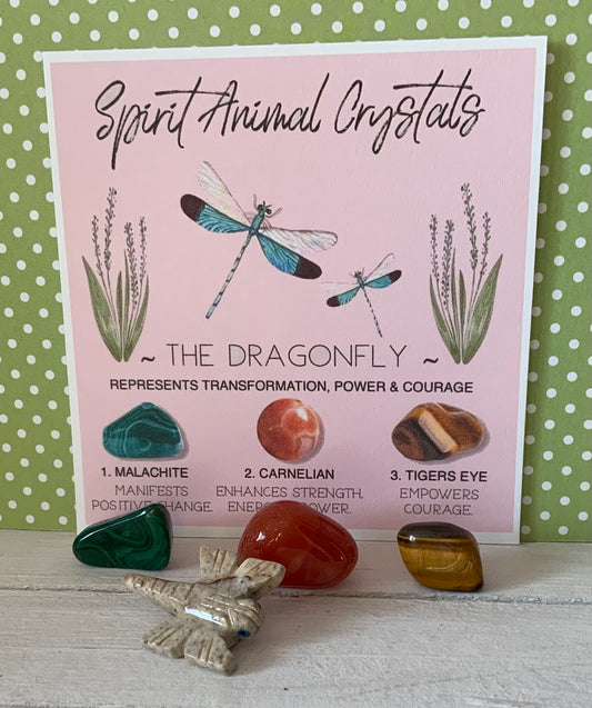 Spirit animal crystal gift set - The Dragonfly