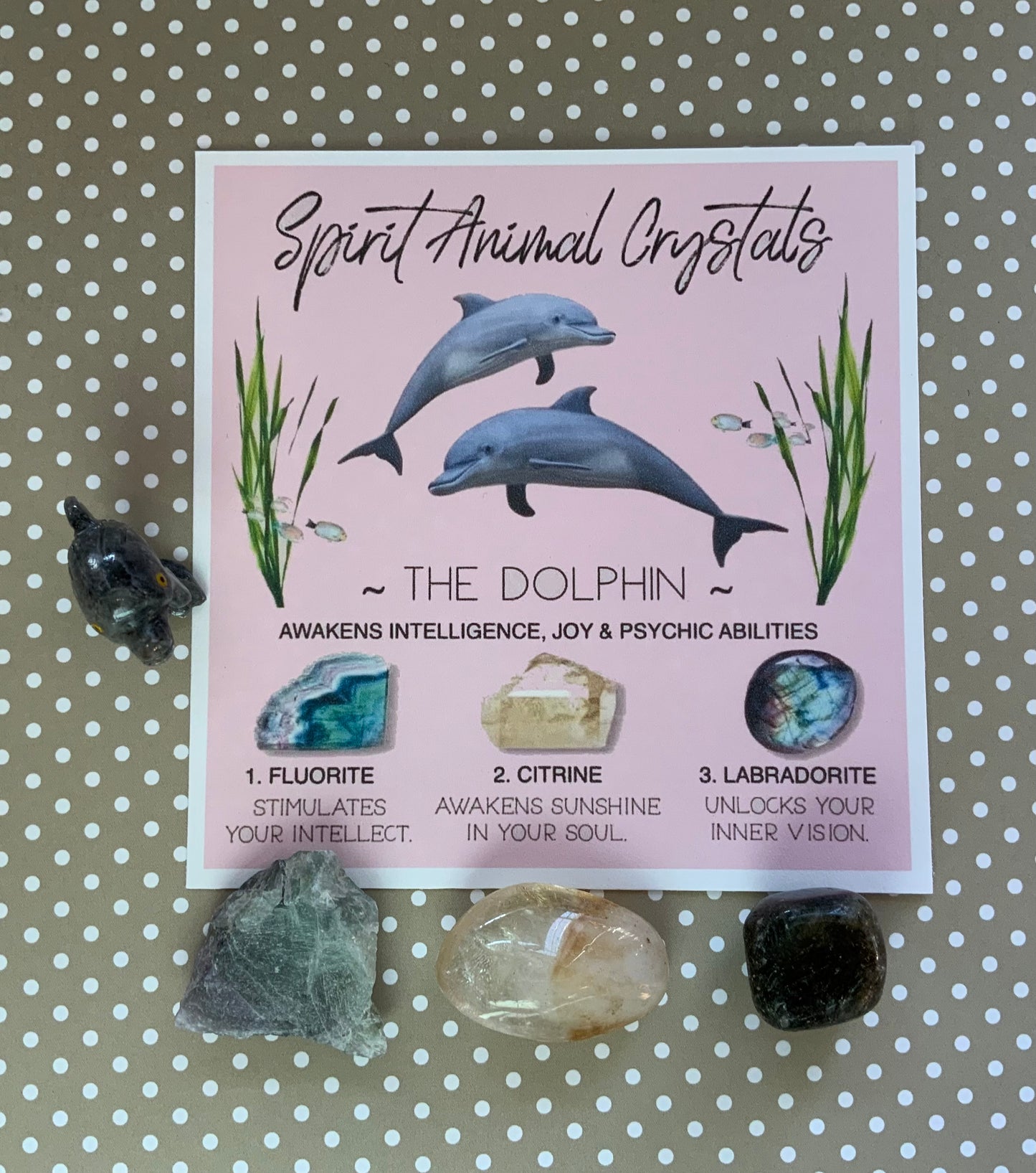 Spirit animal crystal gift set - The Dolphin