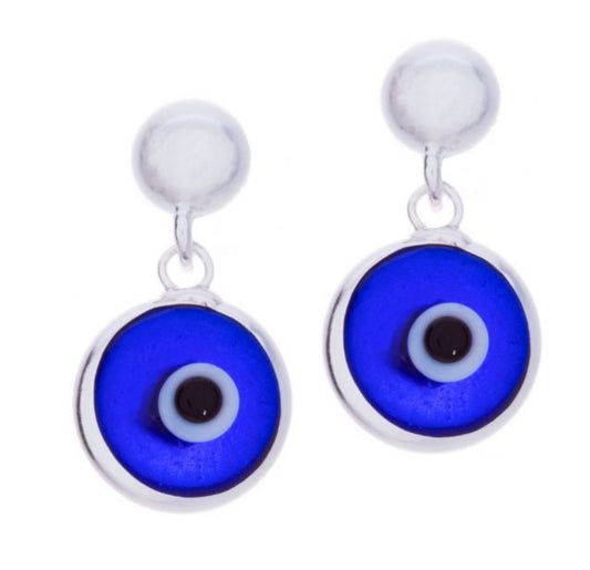 Protect yourself from evil thoughts, spells and ritual with these small Evil Eye earrings