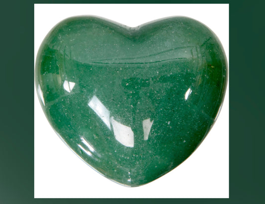 Puffed Gemstone Heart - Green Aventurine