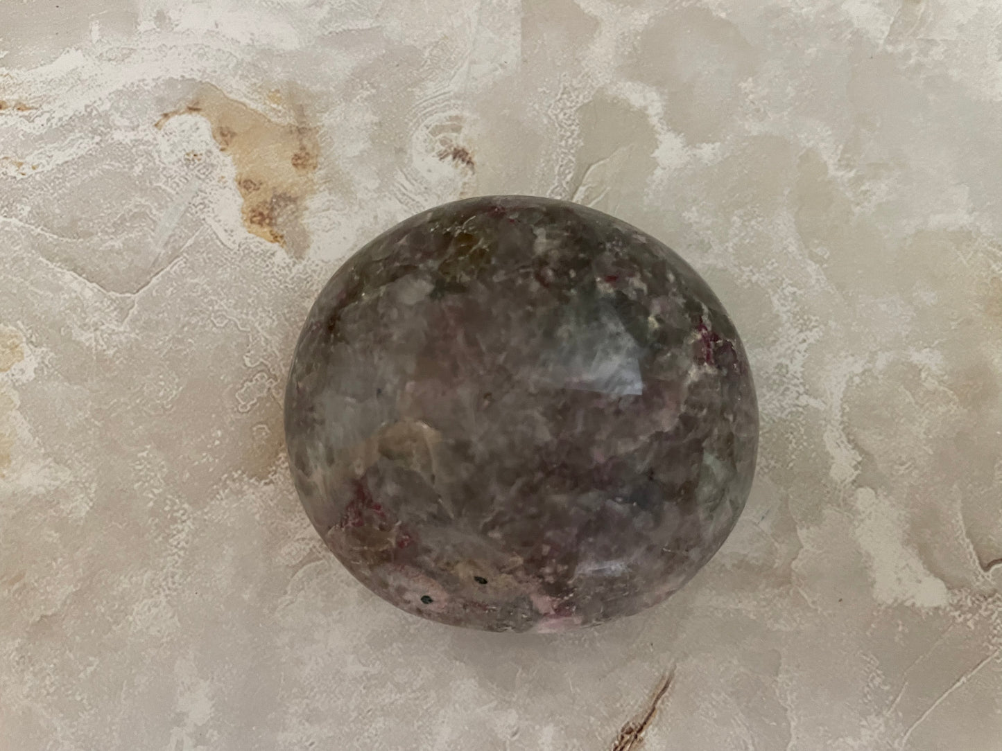 Beautiful Ruby in Feldspar Palm Stone