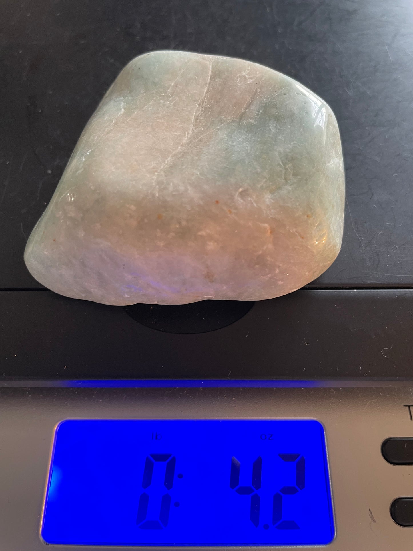 Jumbo Amazonite weighs 4.2 ounces