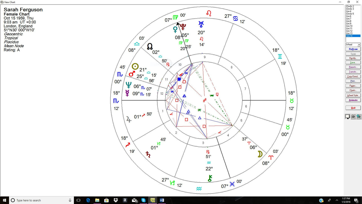 ZODIAC Birth Chart, From your special date and place in time learn about your personality, karma and future possibilities