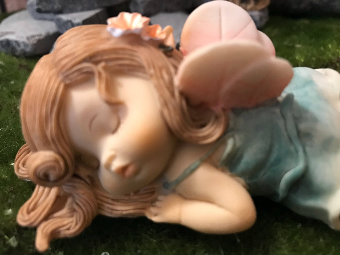 Sweet sleeping fairy with adorable face