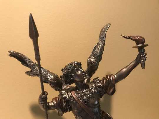 Archangel Uriel bronze statue recovery angel Archangel of Fire Angel of Wisdom Recovery gift Sobriety gift Bronze archangel statue