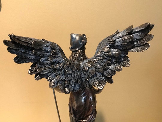 Archangel Gabriel, archangel bronze statue, Archangel Gabriel of revelation, strength & communication, Angel recovery gift, sobriety gift