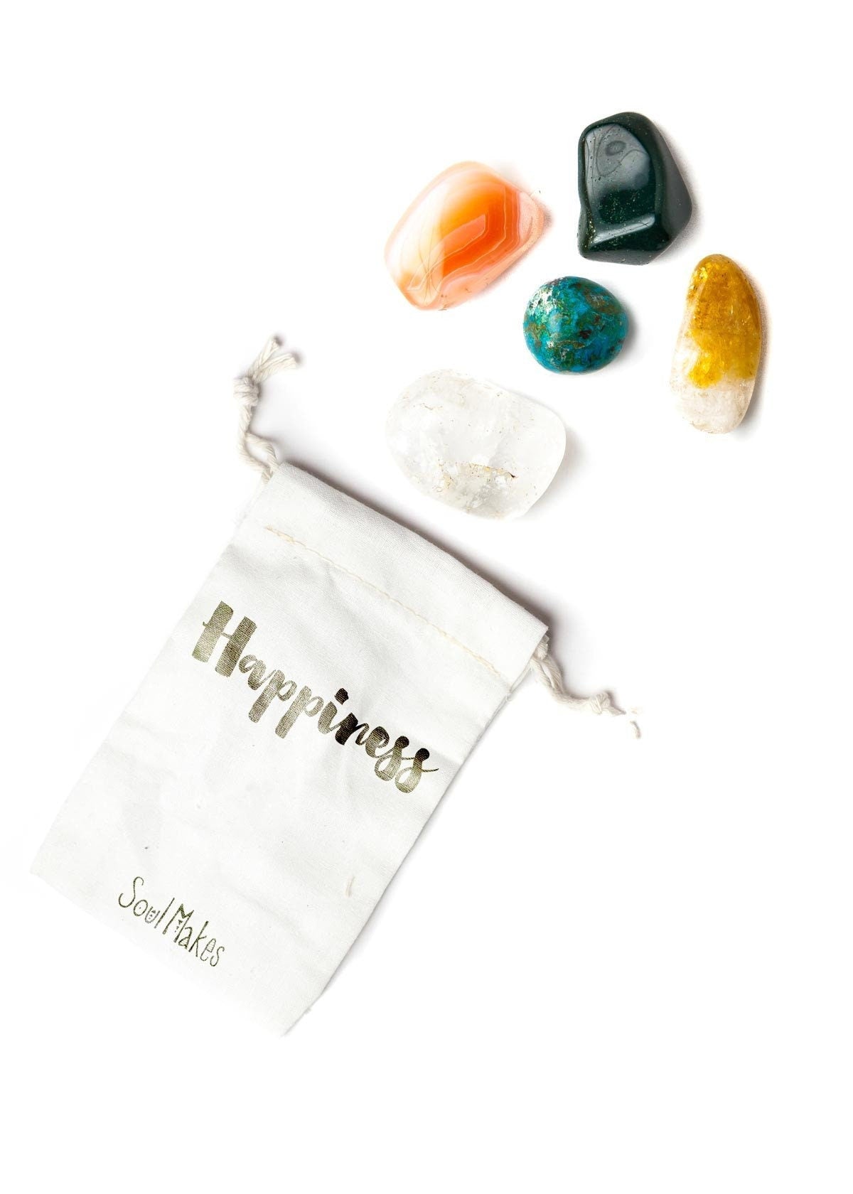 Don’t worry, be happy Happiness Crystal set Meditation Gift Pick me up gift