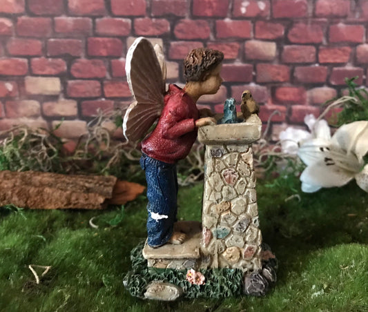 Fairy Boy drinking fountain