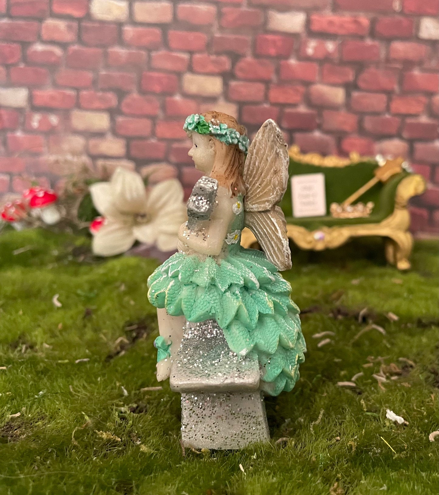 Sweet magical fairy girl sitting on a glittery star!