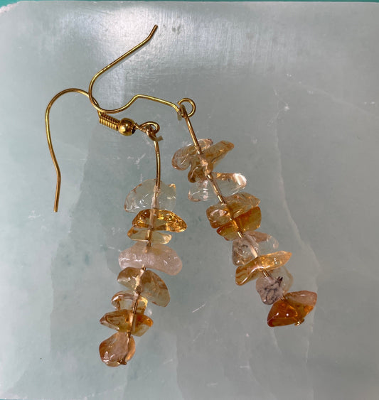 Beautiful Citrine Crystal Earrings