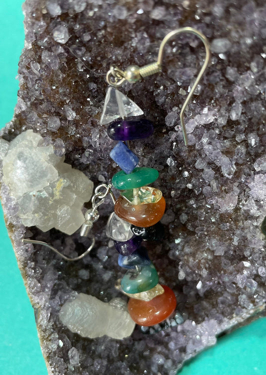 Beautiful Chakra earrings Chakras 1 through 7 are represented in this set