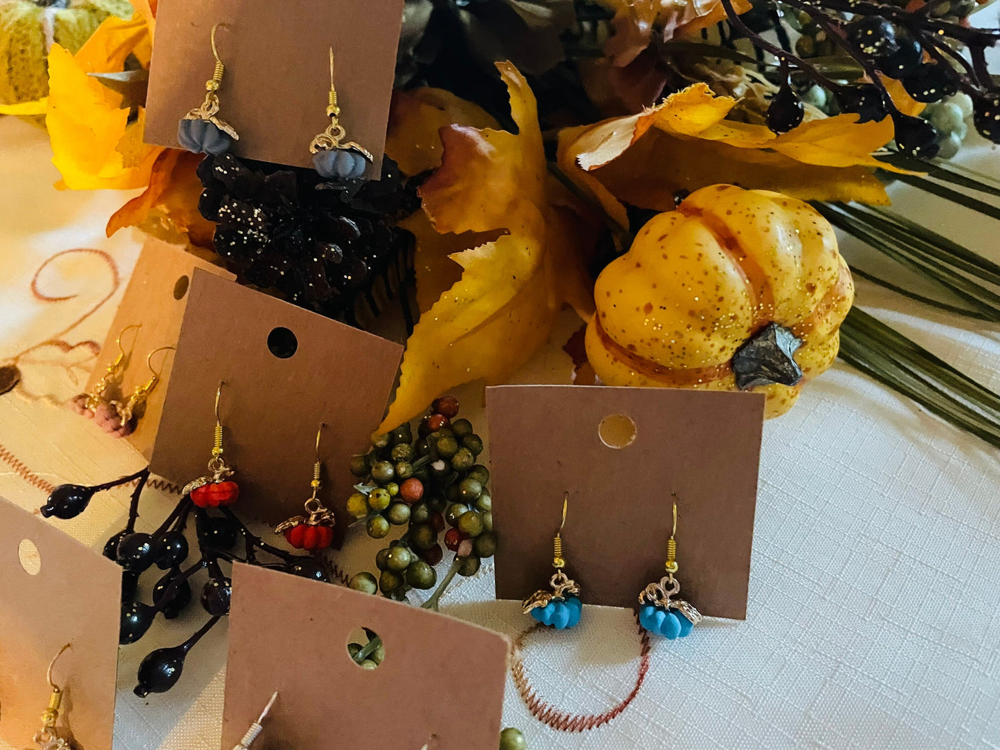 Sweet pumpkin earrings in six assorted colors