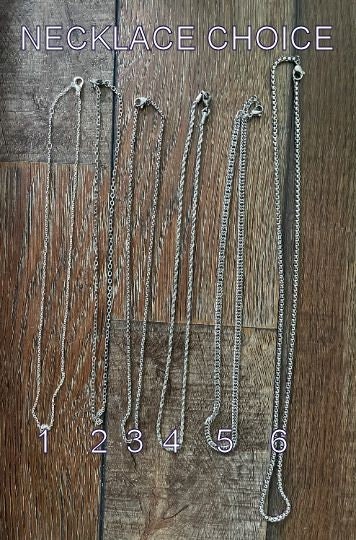 Tumbled crystal or points necklace you choose your chain and crystal!