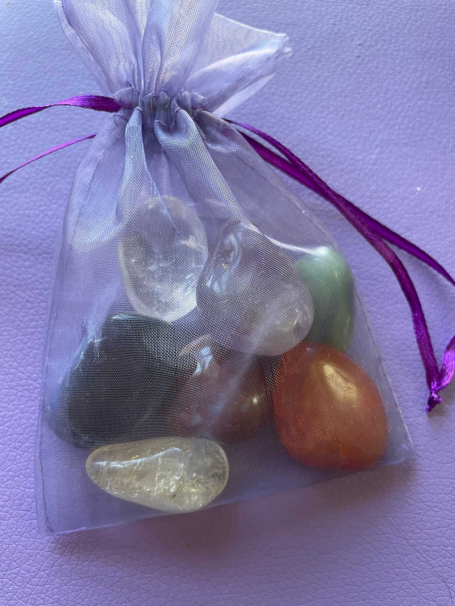 10 pc GIFT SET! Set of 7 Chakra crystals/stones Meditation stones, earrings and bracelet