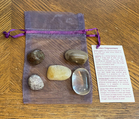 Business Empowerment Crystal Set Large tumble stones