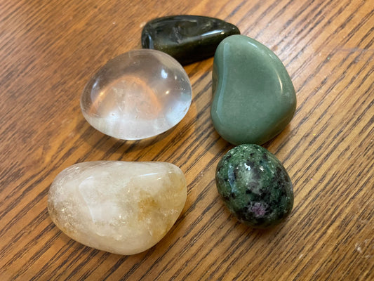 Five piece crystal Success Empowerment set large stones