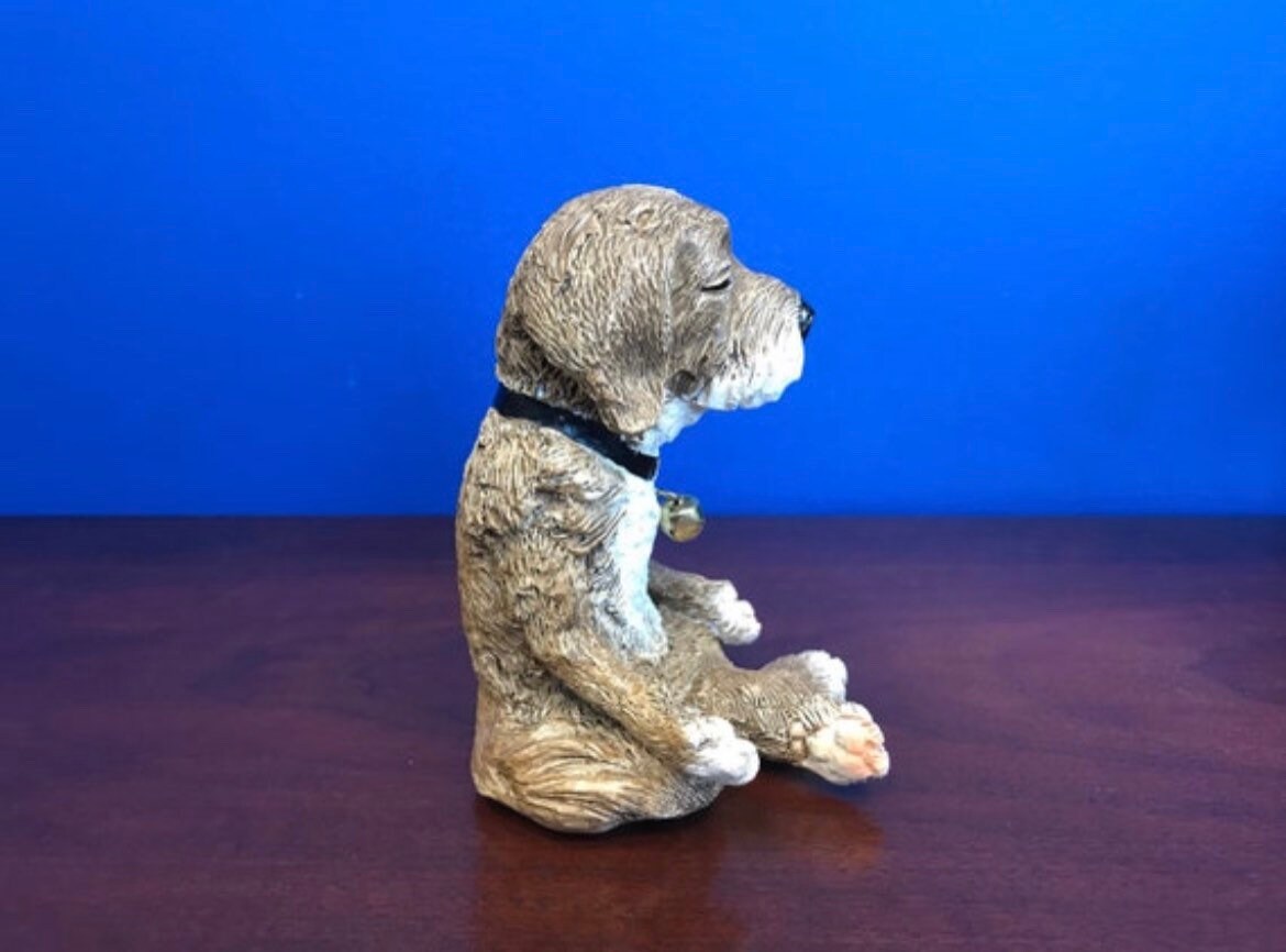Yoga dog art dog figurine dog sculpture miniature dog statue figure dog gift for dog lover zen art zen