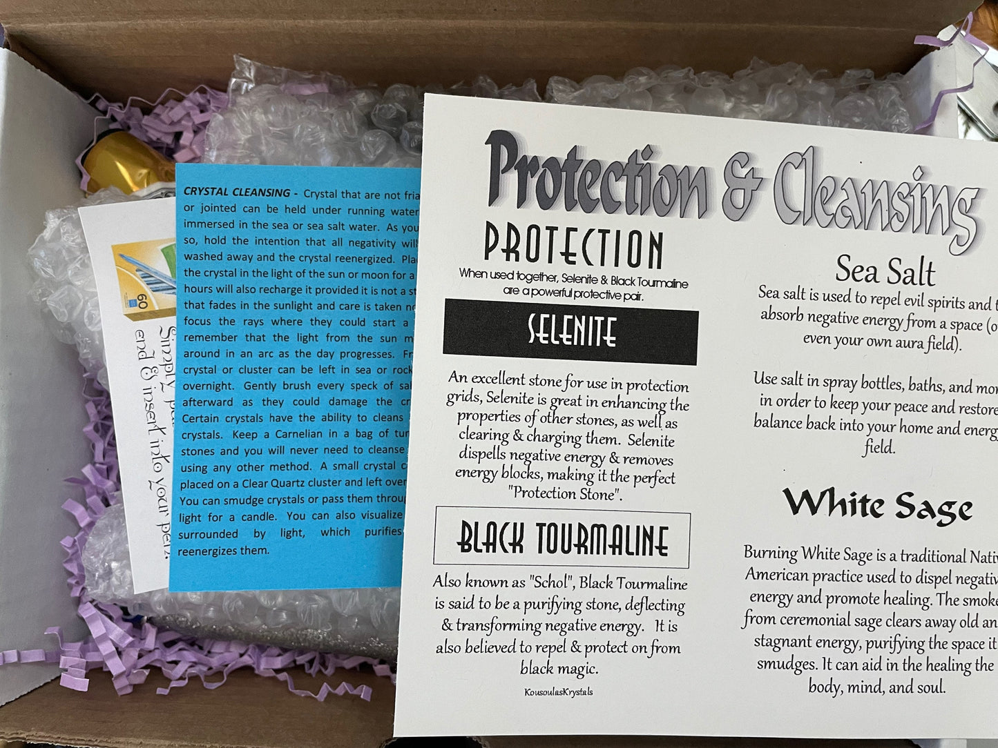 Powerful Deluxe Protection and Cleansing Crystal 7 piece set