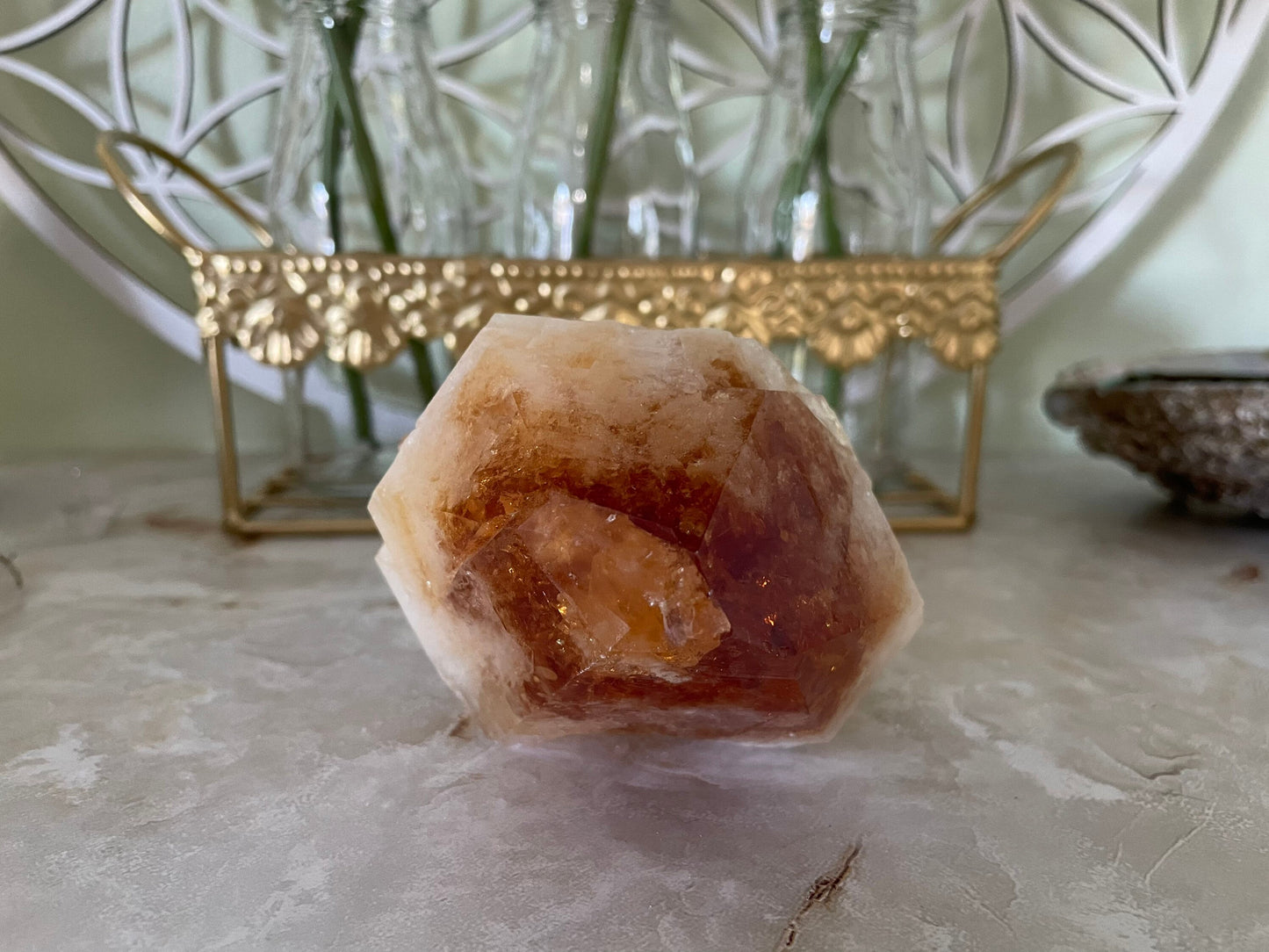 Beautiful 1 pound citrine point crystal actual weight 16.8 ounces