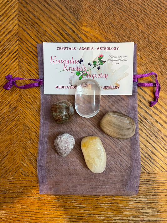 Business Empowerment Crystal Set Large tumble stones