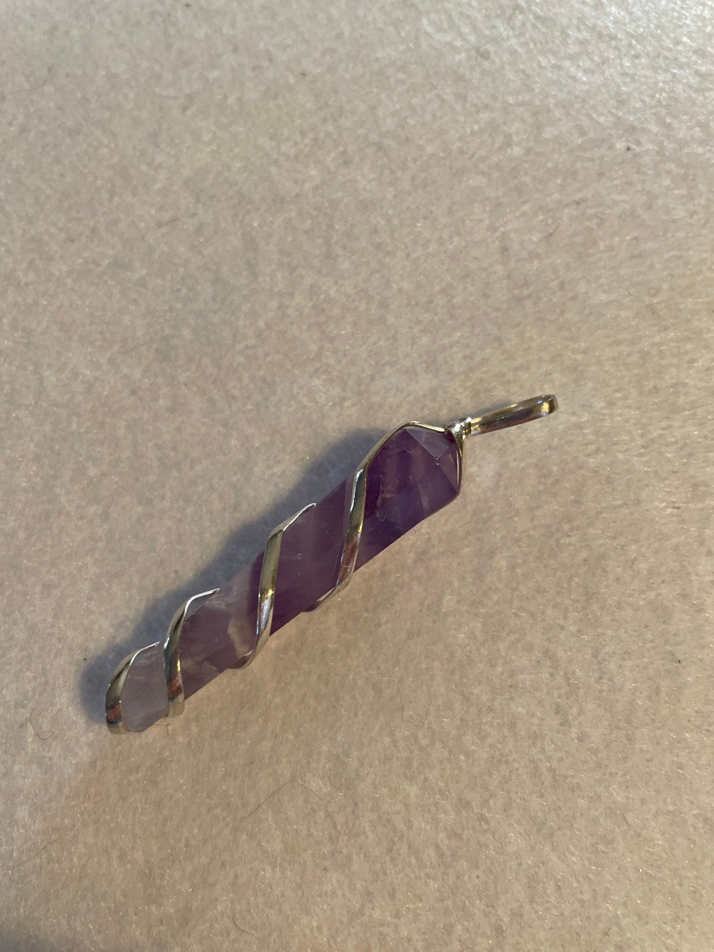 Gorgeous Amethyst Point Pendant is 2”