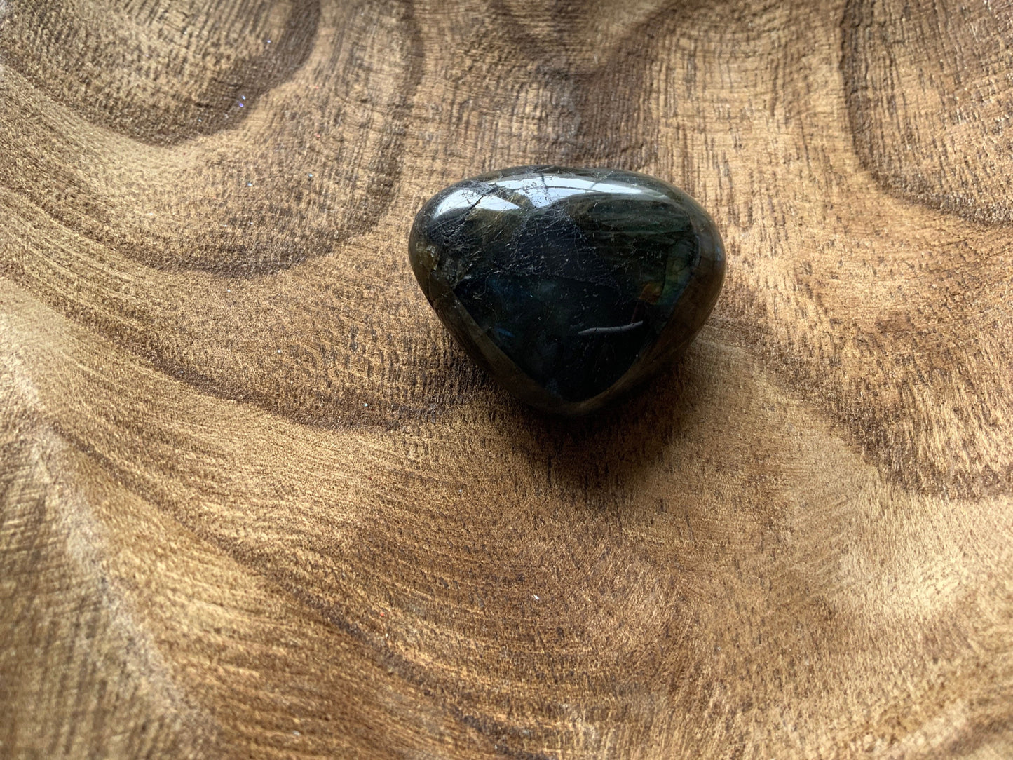 Magnificent Labradorite Heart 2.5 ounces Awesome flash