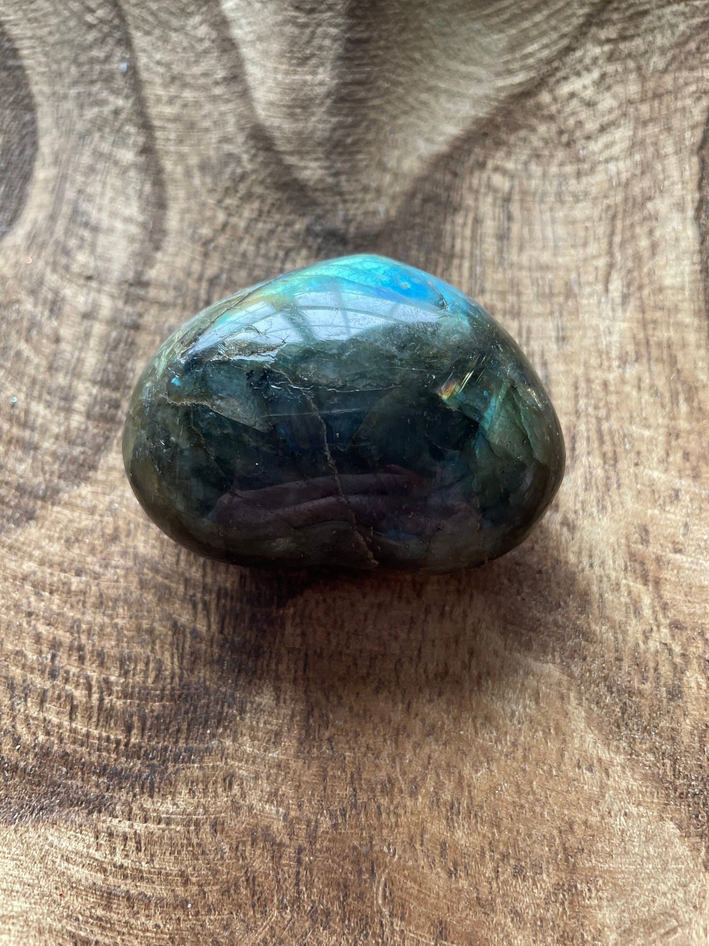 Magnificent Labradorite Heart 2.9 ounces Awesome flash