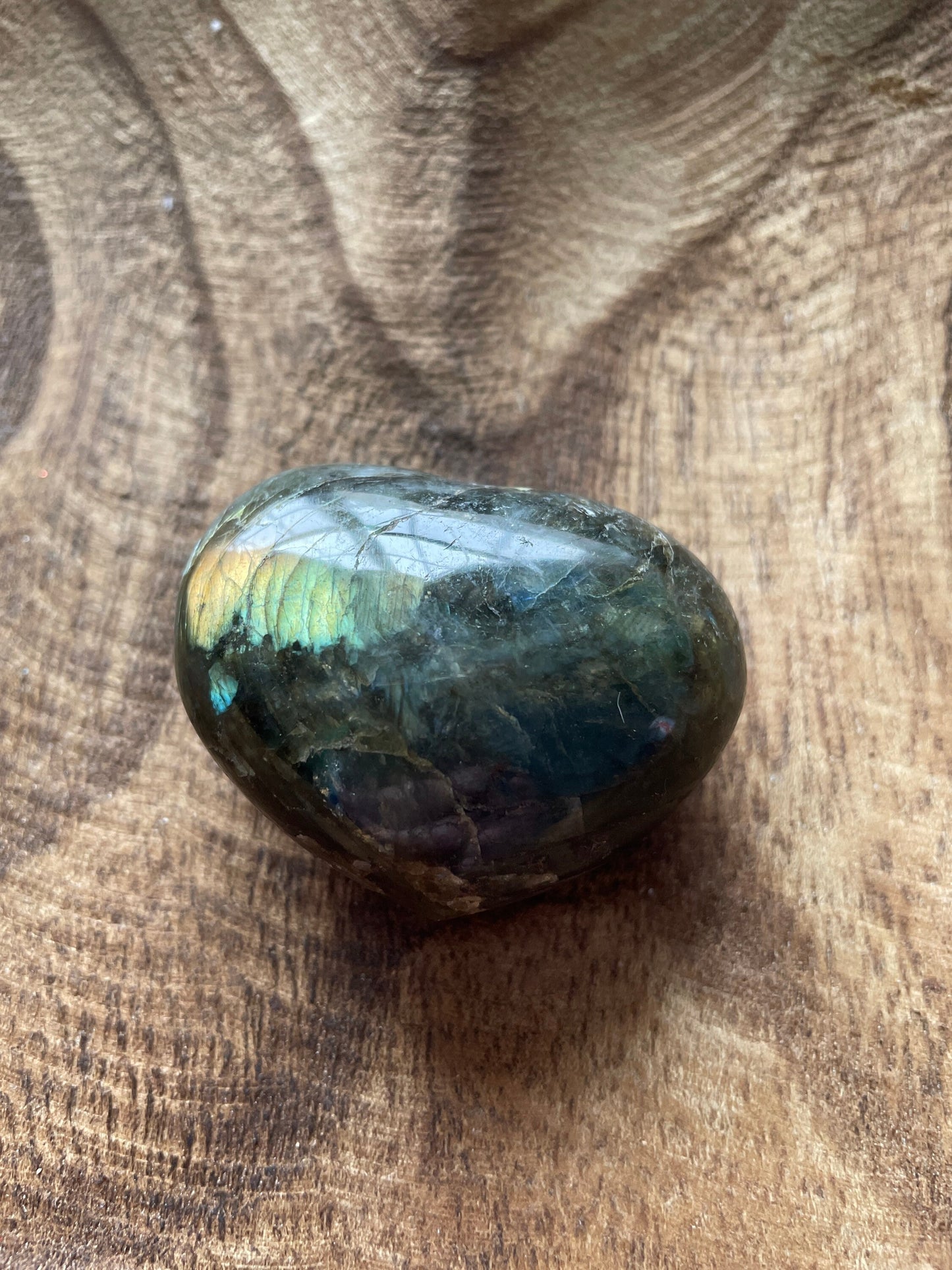 Magnificent Labradorite Heart 2.9 ounces Awesome flash