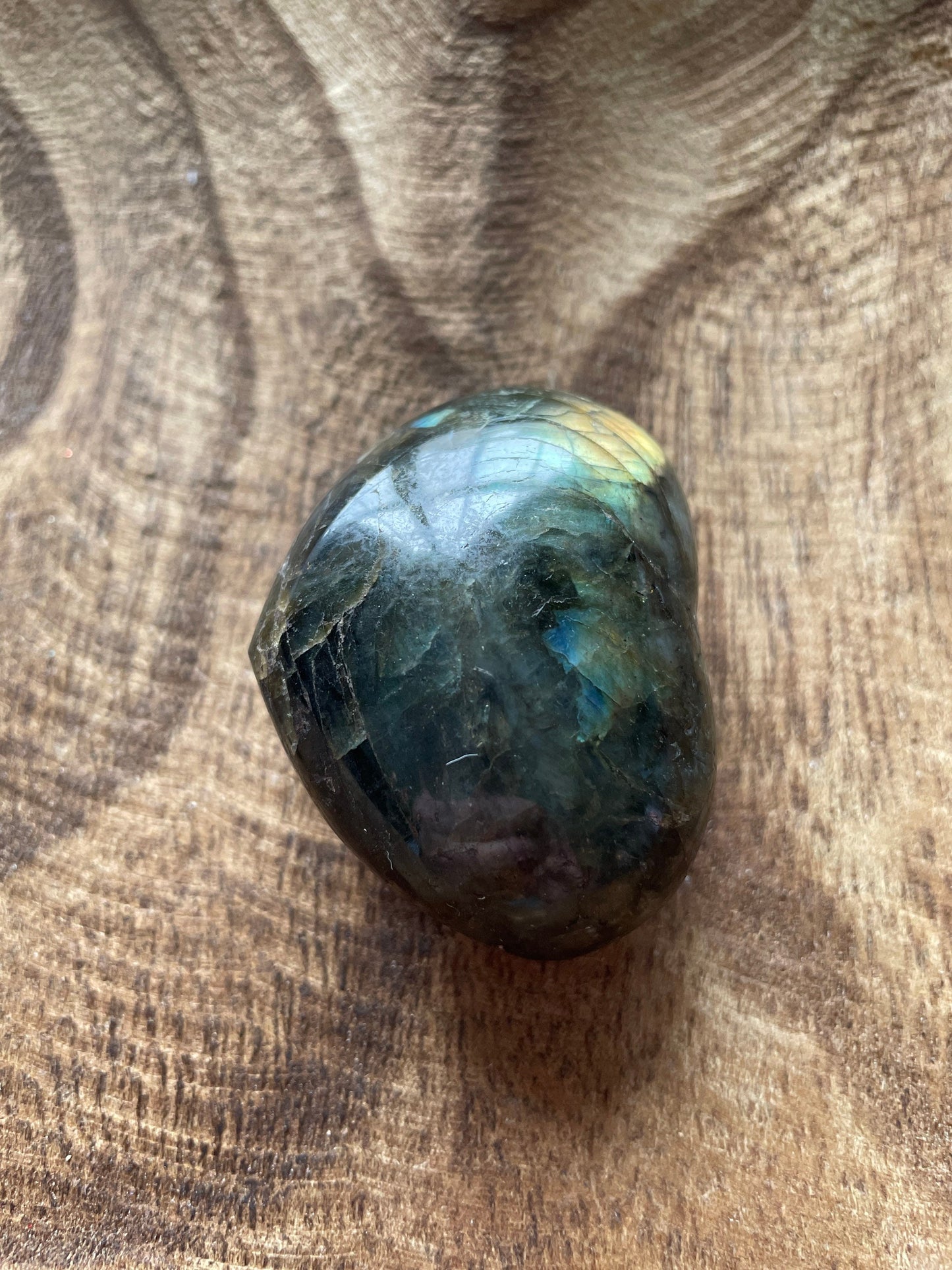 Magnificent Labradorite Heart 2.9 ounces Awesome flash