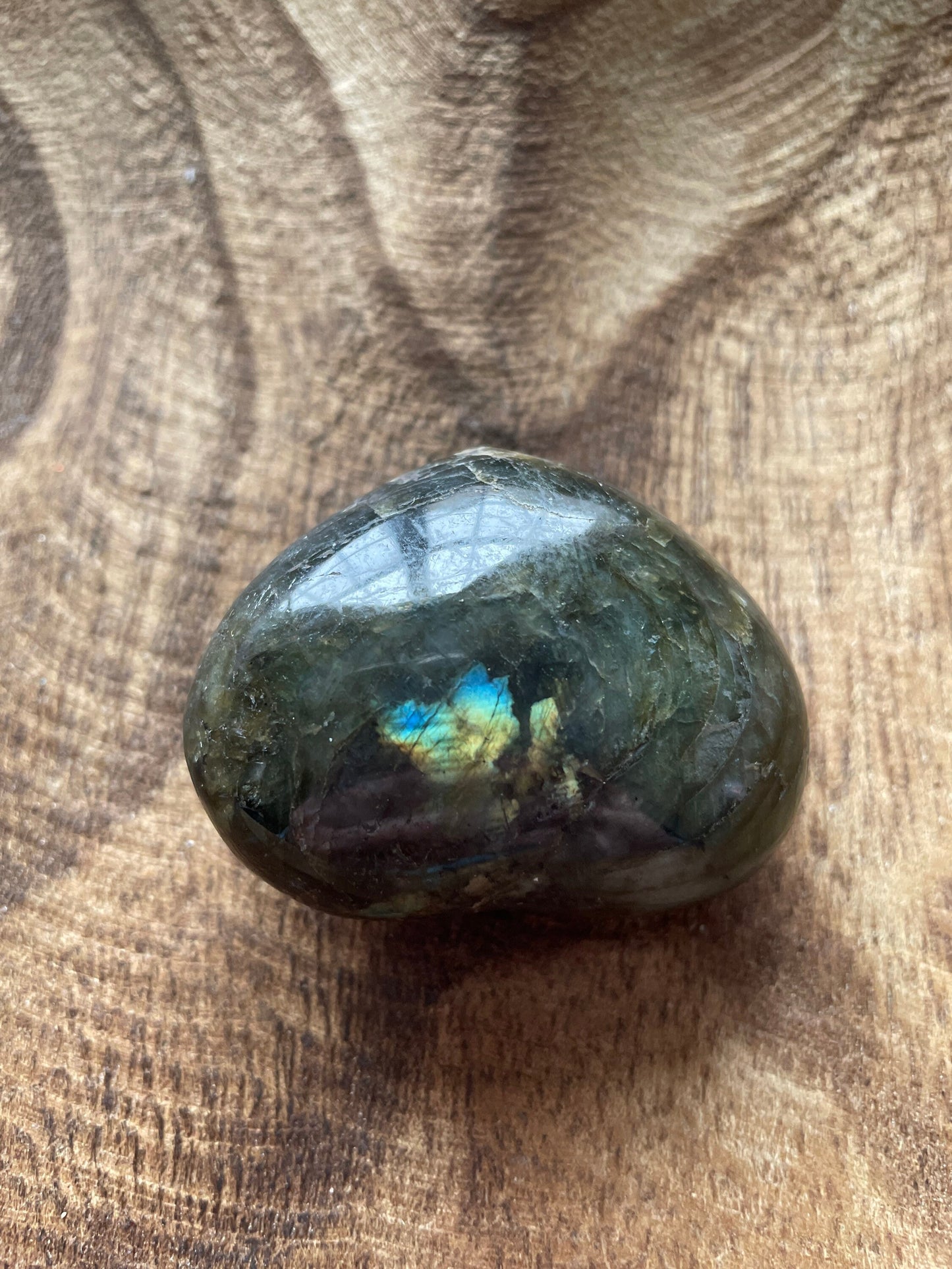 Magnificent Labradorite Heart 2.9 ounces Awesome flash