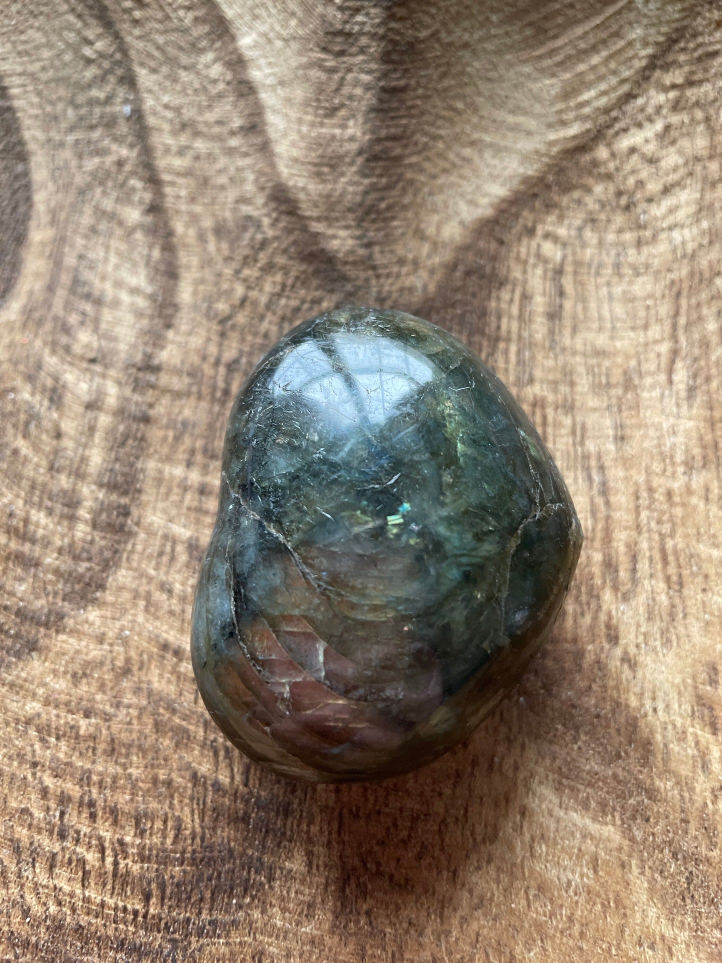 Magnificent Labradorite Heart 2.9 ounces Awesome flash