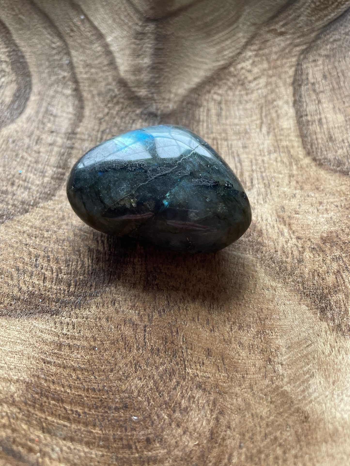 Magnificent Labradorite Heart 2.9 ounces Awesome flash