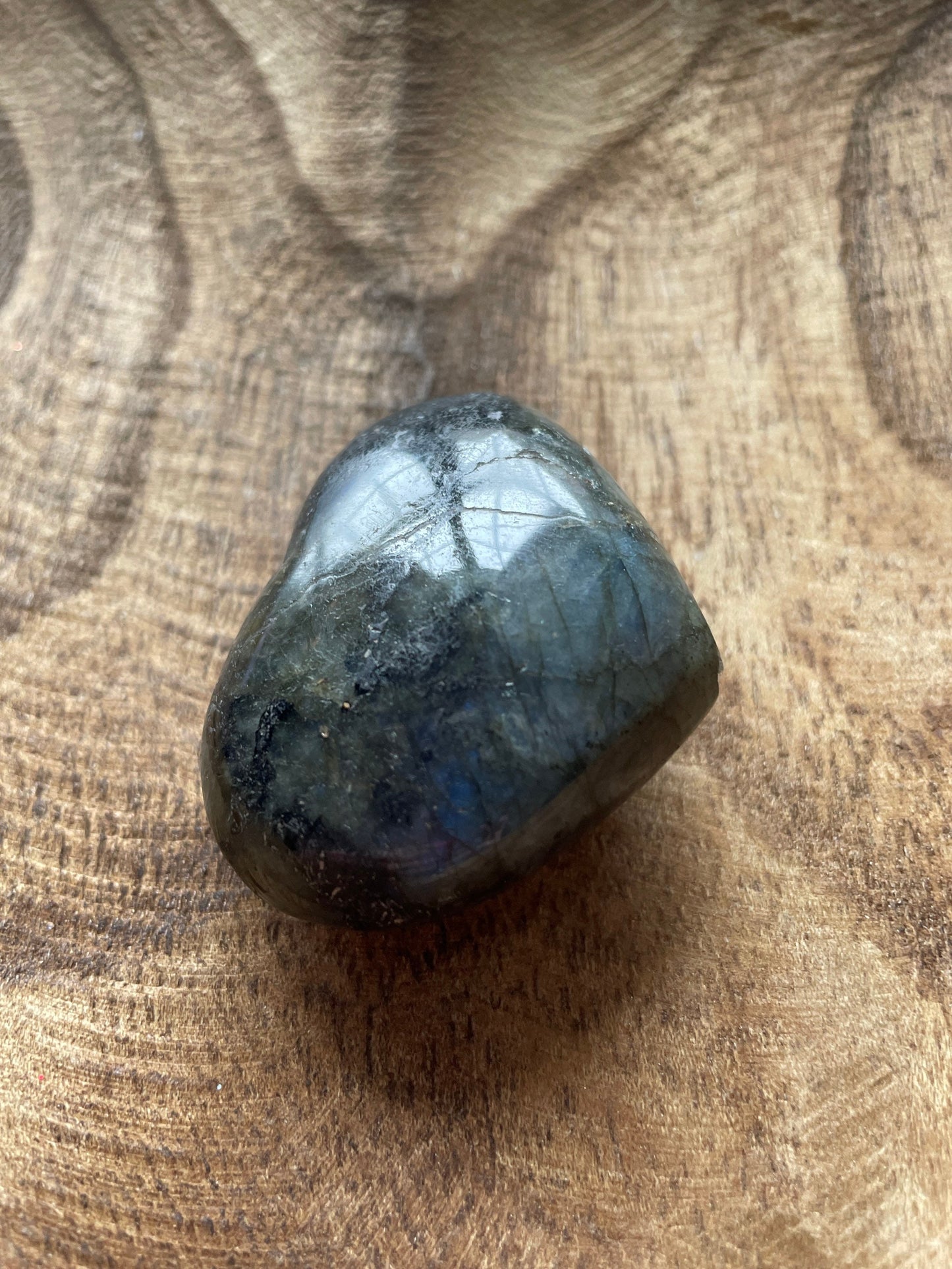 Magnificent Labradorite Heart 2.9 ounces Awesome flash