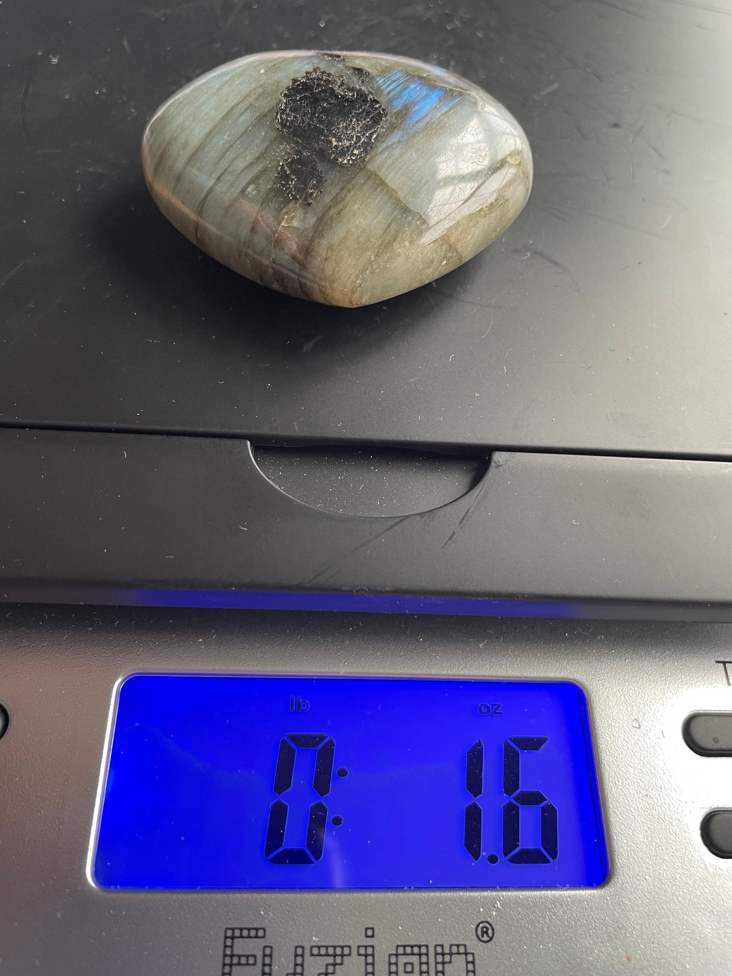 Magnificent Labradorite Heart 1.6 ounces Awesome flash