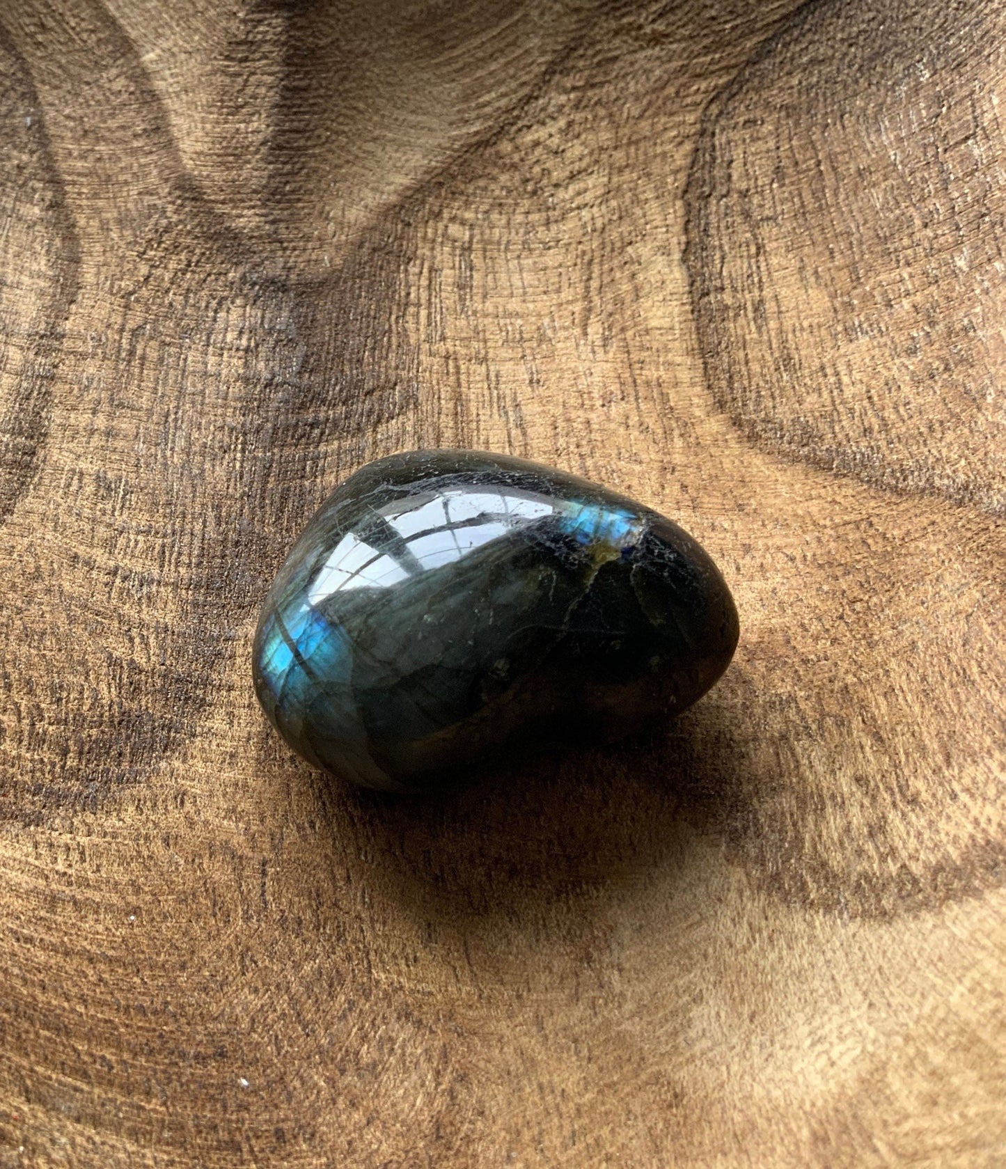 Magnificent Labradorite Heart 2.5 ounces Awesome flash