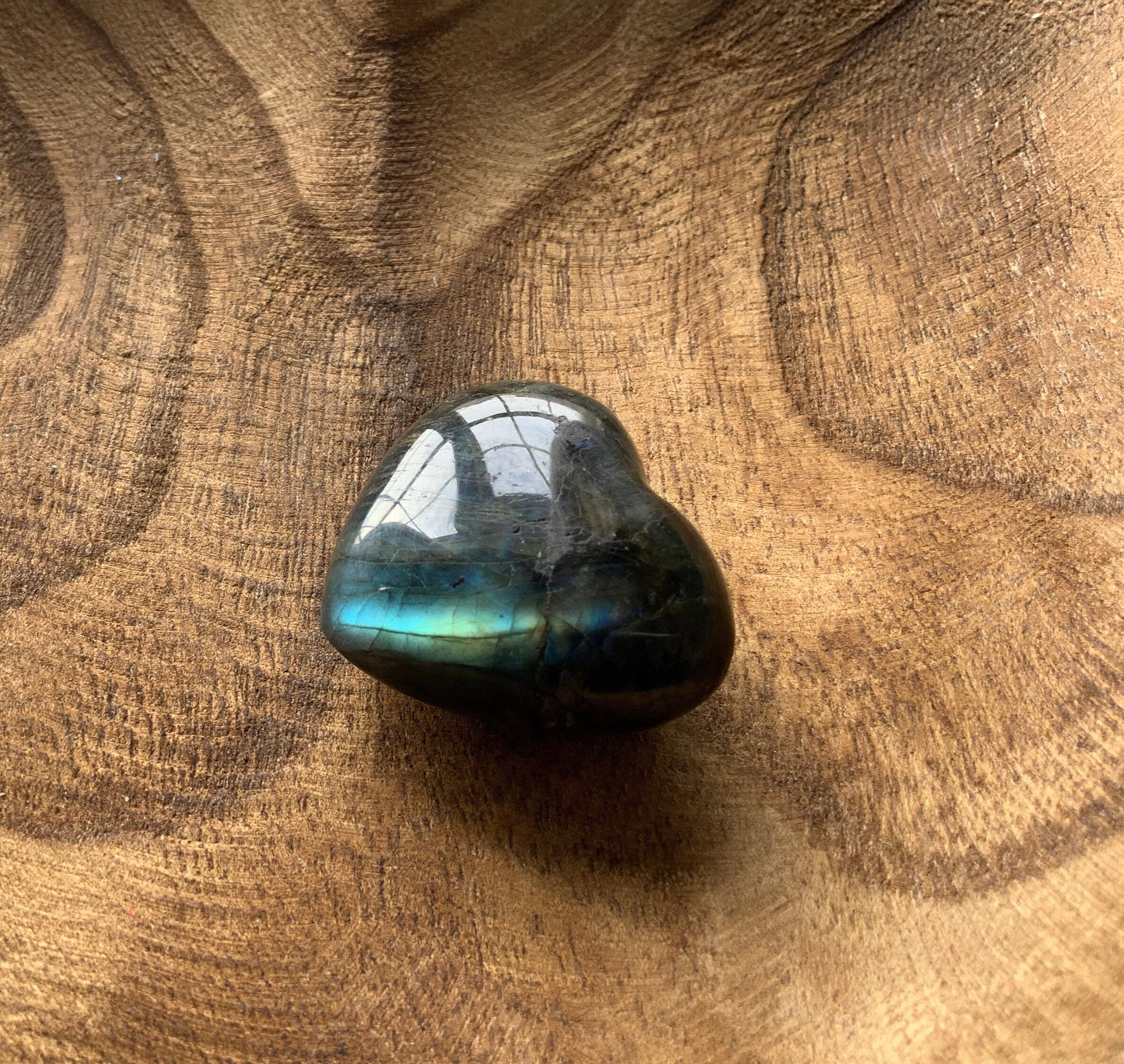 Magnificent Labradorite Heart 2.5 ounces Awesome flash