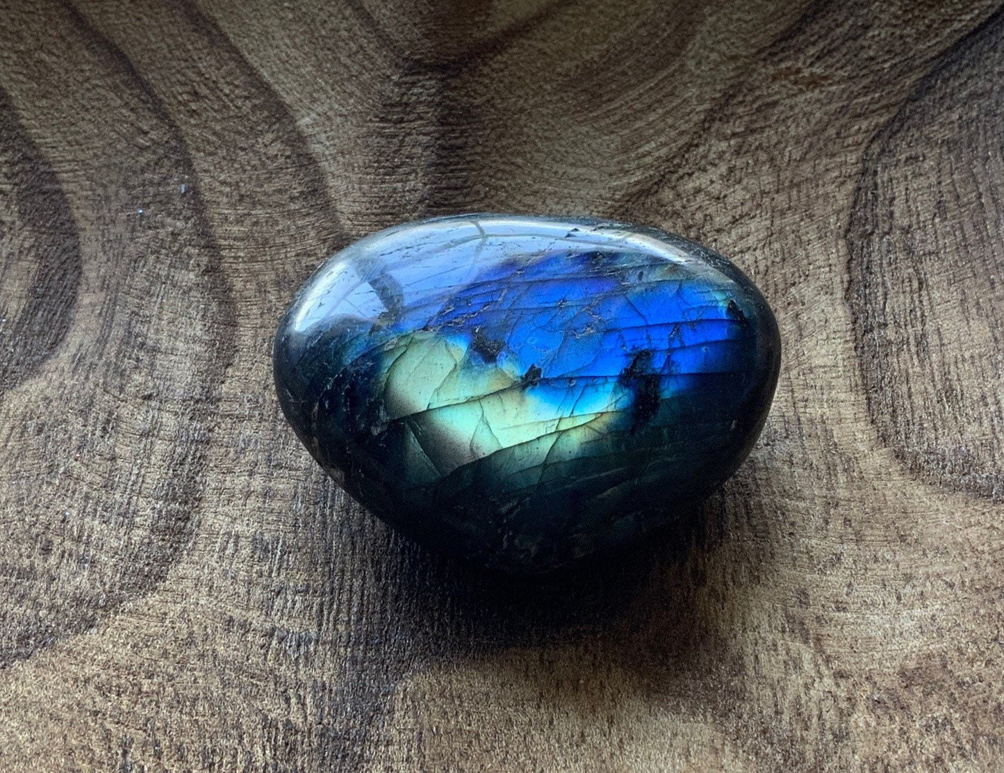 Labradorite heart 4.4 ounces with beautiful flash