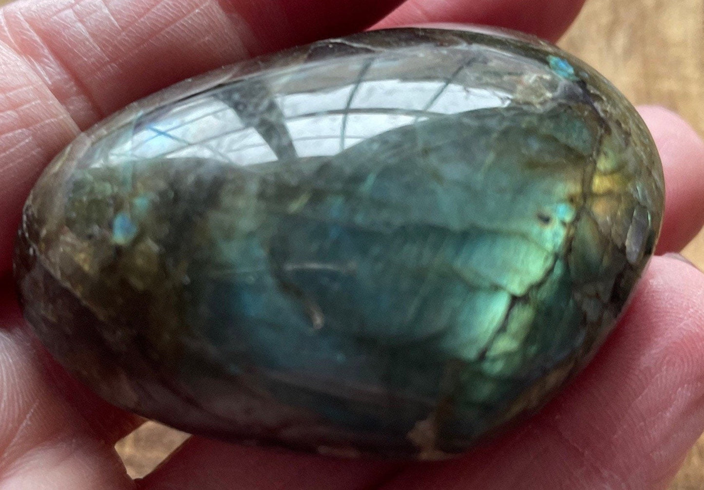 Magnificent Labradorite Heart 2.9 ounces Awesome flash