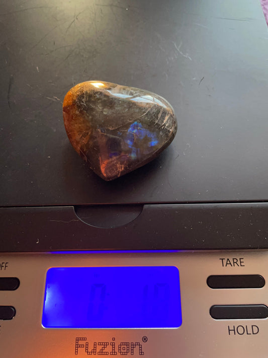 Pretty Labradorite Heart 1.8 ounces With low flash