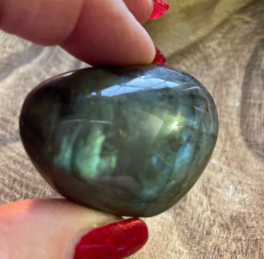 Pretty Labradorite Heart 2.8 ounces With great flash