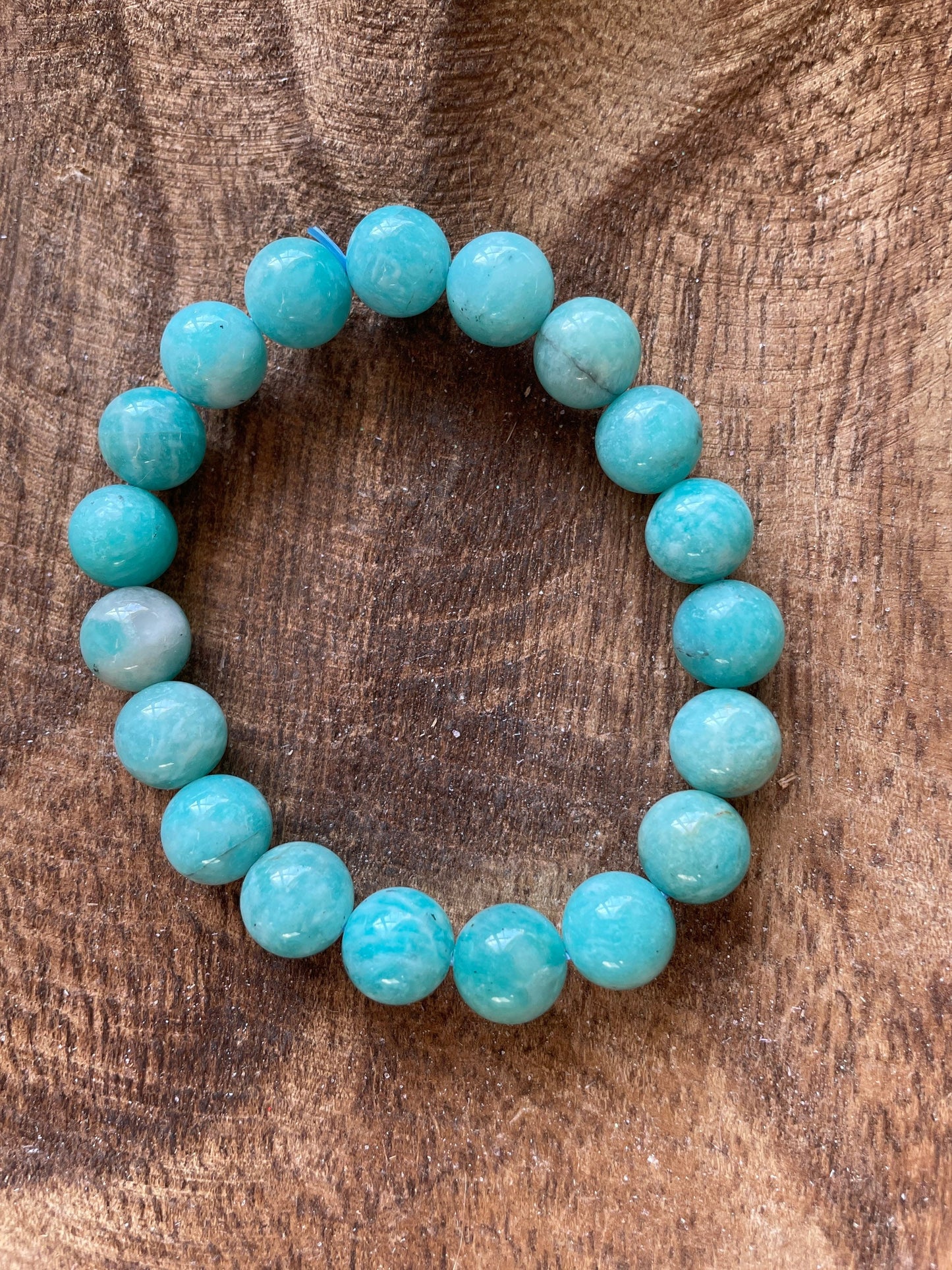 Beautiful 10 mm Amazonite beaded bracelet